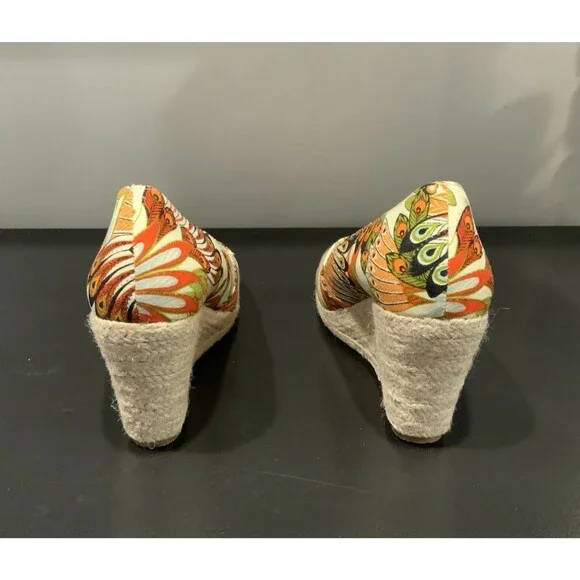 Ashro Espadrille Canvas Wedge NWT Size 9M - Picture 3 of 5